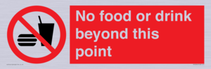 No food or drink beyond this point